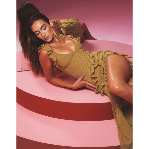 NEW House of CB Pixie Dress Olive Large - Picture 11 of 16